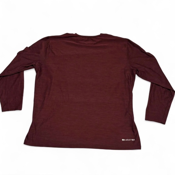 Ariat Men's Large Charger Breakthru Long Sleeve Shirt Malbec Heather - Picture 2 of 6